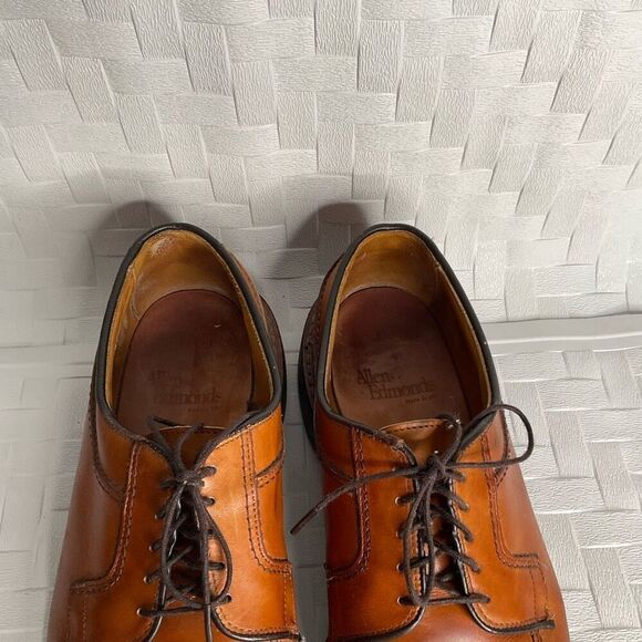 ALLEN EDMONDS Norse Split Toe Oxfords Dress Shoes Sz. 8,5 D Tan USA Old Stock - Picture 9 of 12